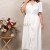 Rochie Amyra ivoire cu maneca scurta si inchidere in nasturi