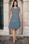 Rochie masuri mari Martha cu clini si maneca scurta
