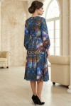Rochie cocktail Catalina din tafta imprimata abstract, cu captuseala si buzunare