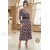 Rochie Emina din jerse de bumbac cu maneca lunga si accesoriu in talie