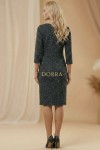 Rochie de zi Estera din tricot gri antracit, cu croiala larga si buzunare