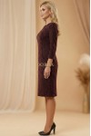 Rochie de zi Estera din tricot grena, cu croiala larga si buzunare