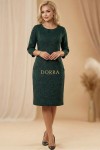 Rochie de zi Estera din tricot verde, cu croiala larga si buzunare
