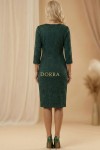 Rochie de zi Estera din tricot verde, cu croiala larga si buzunare