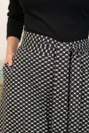 Rochie Gabrielle din jerse de bumbac cu imprimeu cercuri pe fusta si cordon