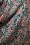Rochie midi Gisele din jerse cu imprimeu metalizat baroc, maneci 3/4, croiala lejera