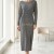 Rochie Ioana din lycra cu model fronsat si crapatura
