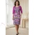 Rochie Lizzy cu croiala clepsidra, din jerse ciclame si imprimat