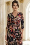 Rochie Luna din lycra cu model fronsat si crapatura