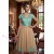 Rochie de ocazie Mariah din tull brodat vernil si tull crem