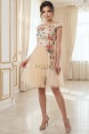 Rochie de ocazie Mistique cu broderie florala si captuseala