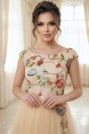 Rochie de ocazie Mistique cu broderie florala si captuseala