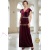 Rochie de seara Monaco din catifea grena cu curea