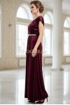 Rochie de seara Monaco din catifea grena cu curea