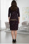 Rochie Palloma cu croiala usor cambrata, imprimeu visiniu, maneca 3/4 si buzunare