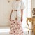 Rochie midi Brooke din țesătură tip in ivoire cu imprimeu floral, căptușeală și curea