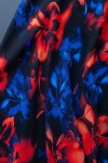 Rochie de ocazie Iris din voal imprimat, cu captuseala si curea