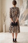 Rochie măsuri mari Minerva din satin tigrat și croială în clini