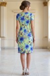 Rochie de zi Perla cu imprimeu vernil, ușor cambrată, cu mânecă scurtă