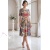 Rochie de zi Robertina din lycra cu imprimeu Paisley si maneca scurta