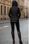 Vesta matlasata Esme neagra cu gluga si buzunare