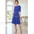 Rochie de ocazie Willa din lurex albastru, cu maneca 1/2 si croiala clos