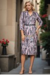 Rochie de zi Astoria cu croiala cambrata, nasturi si curea