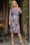 Rochie de zi Astoria cu croiala cambrata, nasturi si curea