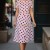 Rochie midi Cleo roz, cu maneca scurta si fusta petrecuta